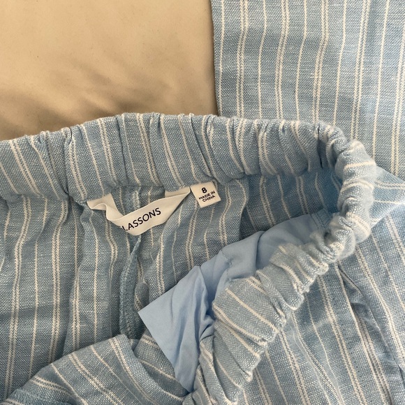 Glassons Striped Linen Pants - Picture 2 of 3